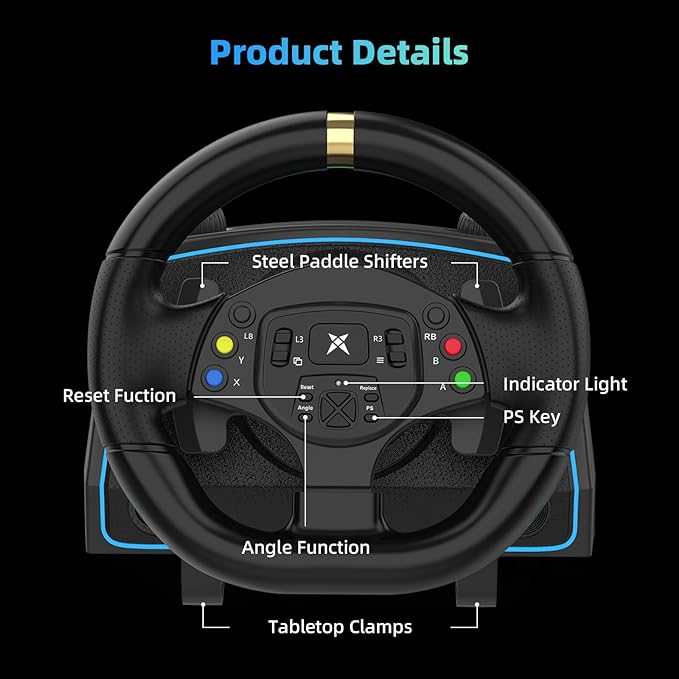 1080 Degree Steering Wheel for PC Racing wheel