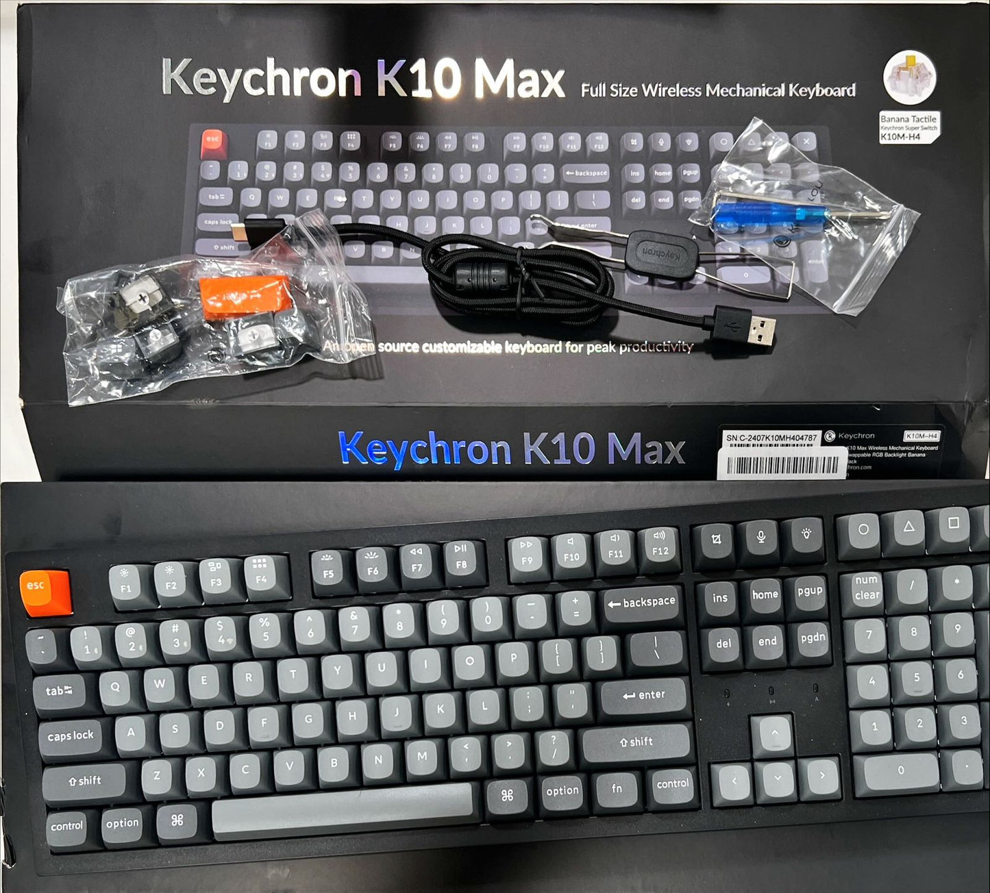 Keychron K10 Max Custom Mechanical Gaming Keyboard, Full Size