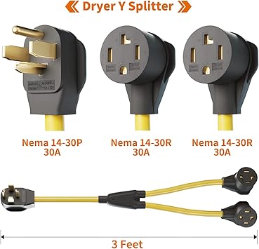 Split Plug Adapter Cord